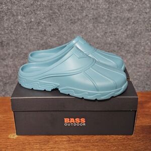 BASS OUTDOOR Mens Comfy Field Slide Slipper Size 9/ Womens Size 10 Tiffany Blue